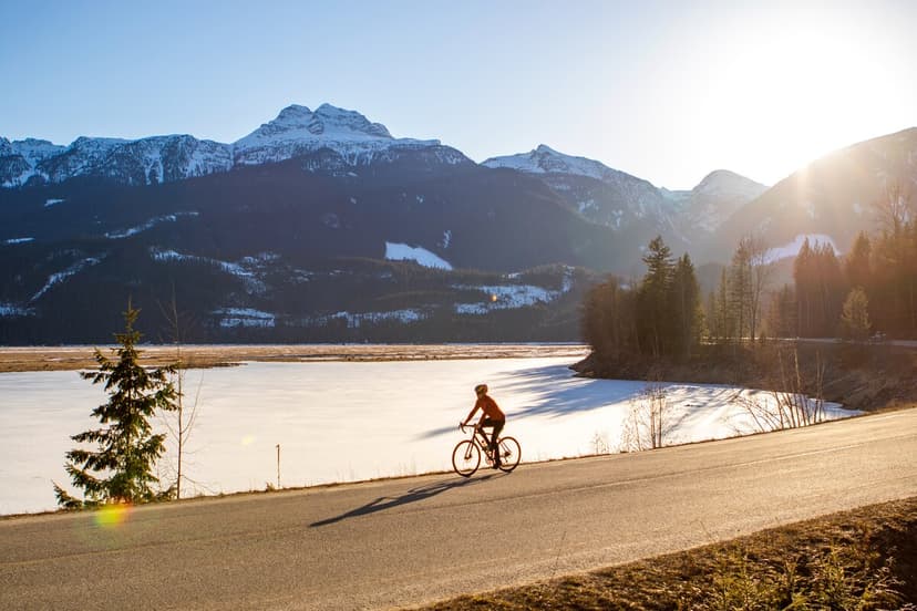 Spring road biking Revelstoke