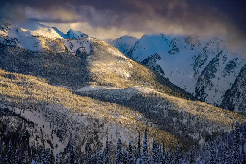 scenic winter mountains